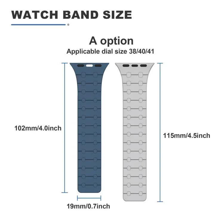 Dây Đeo Đồng Hồ Silicone Từ Tính Màu Tương Phản xDfind, Dành Cho Apple Watch 42 / 44 / 45 / 46 / 49mm, Dành Cho Apple Watch 38 / 40 / 41 / S10 42mm