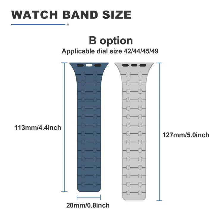 Dây Đeo Đồng Hồ Silicone Từ Tính Màu Tương Phản xDfind, Dành Cho Apple Watch 42 / 44 / 45 / 46 / 49mm, Dành Cho Apple Watch 38 / 40 / 41 / S10 42mm