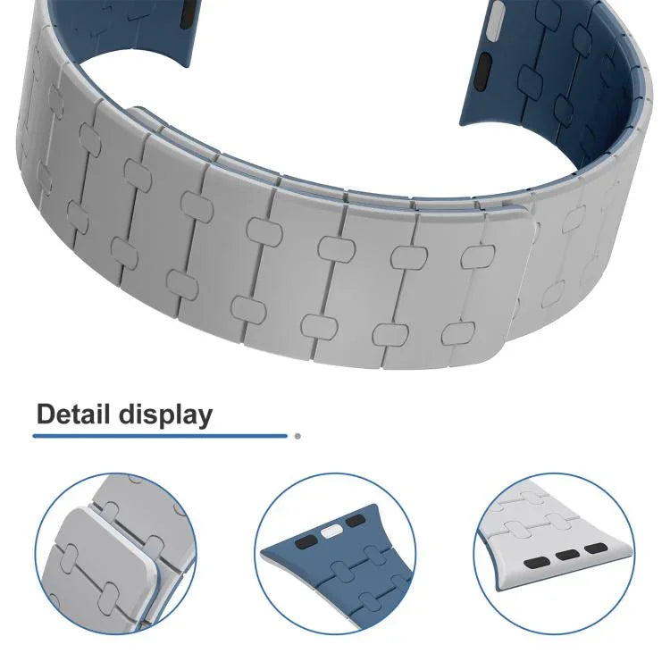 Dây Đeo Đồng Hồ Silicone Từ Tính Màu Tương Phản xDfind, Dành Cho Apple Watch 42 / 44 / 45 / 46 / 49mm, Dành Cho Apple Watch 38 / 40 / 41 / S10 42mm