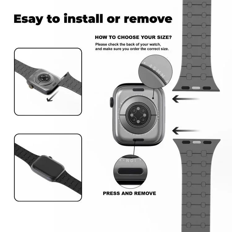 Dây Đeo Đồng Hồ Silicone Từ Tính Màu Tương Phản xDfind, Dành Cho Apple Watch 42 / 44 / 45 / 46 / 49mm, Dành Cho Apple Watch 38 / 40 / 41 / S10 42mm