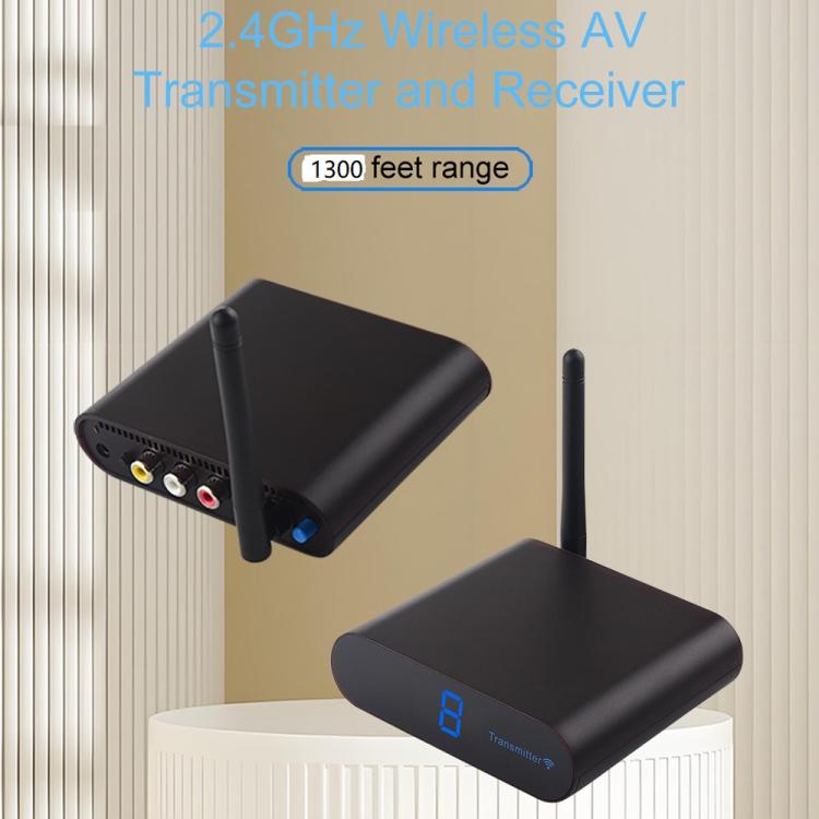 Measy AV240 Bộ Phát và Thu Âm Thanh / Hình Ảnh Không Dây 2.4GHz với Chức Năng Trả Về Hồng Ngoại, Khoảng Cách: 400m, AV240 Màu Đen