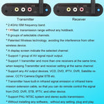 Measy AV240 Bộ Phát và Thu Âm Thanh / Hình Ảnh Không Dây 2.4GHz với Chức Năng Trả Về Hồng Ngoại, Khoảng Cách: 400m, AV240 Màu Đen