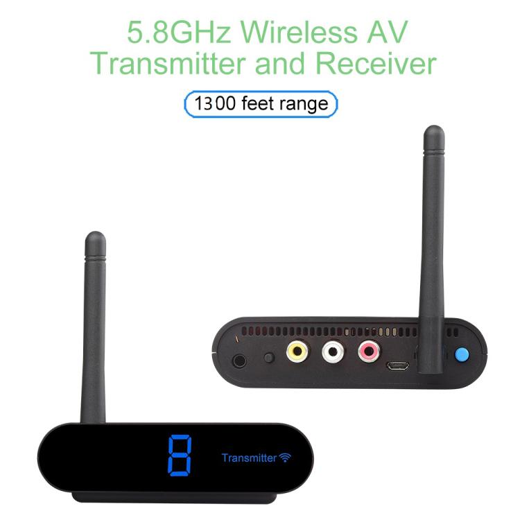 Measy AV540 Bộ Phát và Thu Âm Thanh / Hình Ảnh Không Dây 5.8GHz với Chức Năng Trả Về Hồng Ngoại, Khoảng Cách: 400m, AV540 Màu Đen