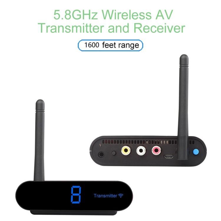Measy AV550 Bộ Phát và Thu Âm Thanh / Hình Ảnh Không Dây 5.8GHz với Chức Năng Trả Về Hồng Ngoại, Khoảng Cách: 500m, AV550 Màu Đen