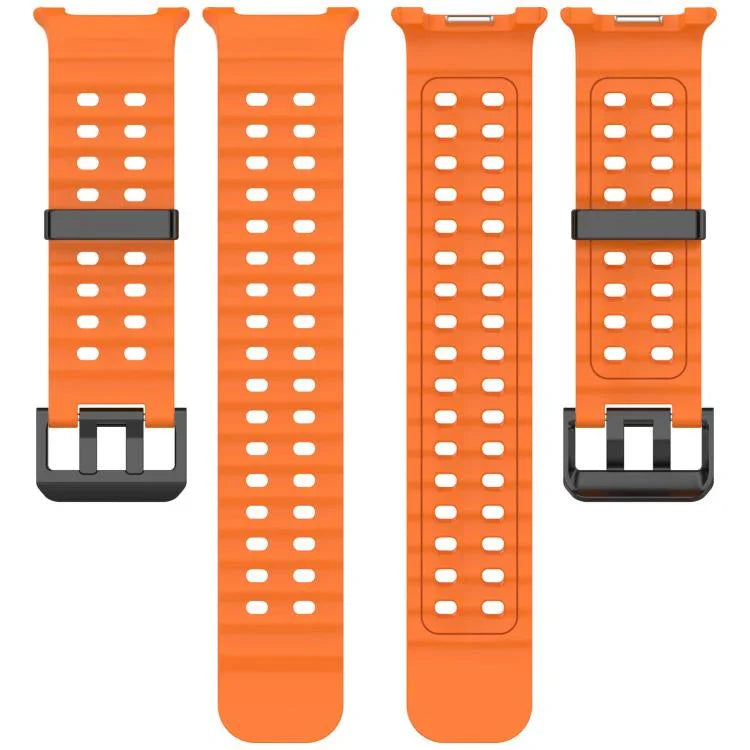 Dây đồng hồ silicone màu đại dương khóa đen xDfind, lỗ đôi, Dành cho Samsung Galaxy Watch8 / 8 Classic