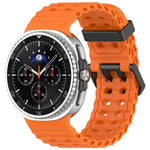 Dây đồng hồ silicone màu đại dương khóa đen xDfind, lỗ đôi, Dành cho Samsung Galaxy Watch8 / 8 Classic
