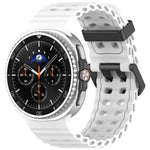 Dây đồng hồ silicone màu đại dương khóa đen xDfind, lỗ đôi, Dành cho Samsung Galaxy Watch8 / 8 Classic