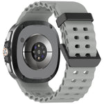 Dây đồng hồ silicone màu đại dương khóa đen xDfind, lỗ đôi, Dành cho Samsung Galaxy Watch8 / 8 Classic
