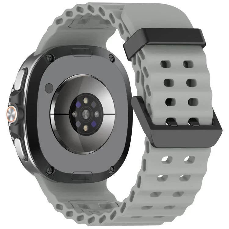 Dây đồng hồ silicone màu đại dương khóa đen xDfind, lỗ đôi, Dành cho Samsung Galaxy Watch8 / 8 Classic