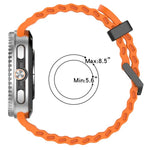 Dây đồng hồ silicone màu đại dương khóa đen xDfind, lỗ đôi, Dành cho Samsung Galaxy Watch8 / 8 Classic