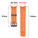 Dây đồng hồ silicone màu đại dương khóa đen xDfind, lỗ đôi, Dành cho Samsung Galaxy Watch8 / 8 Classic