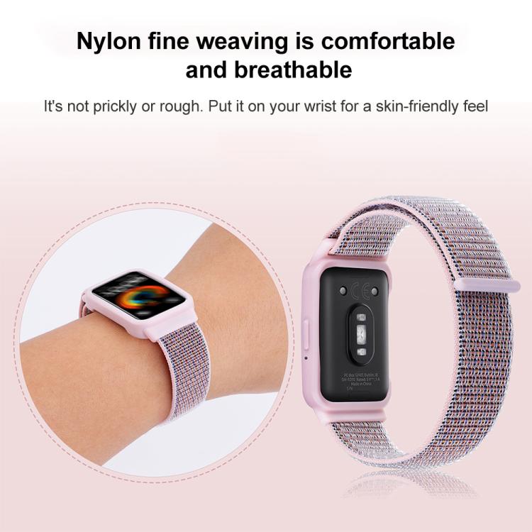 Dây đồng hồ nylon tích hợp khung đồng hồ và khóa dán xDfind, Dành cho Samsung Galaxy Fit 3