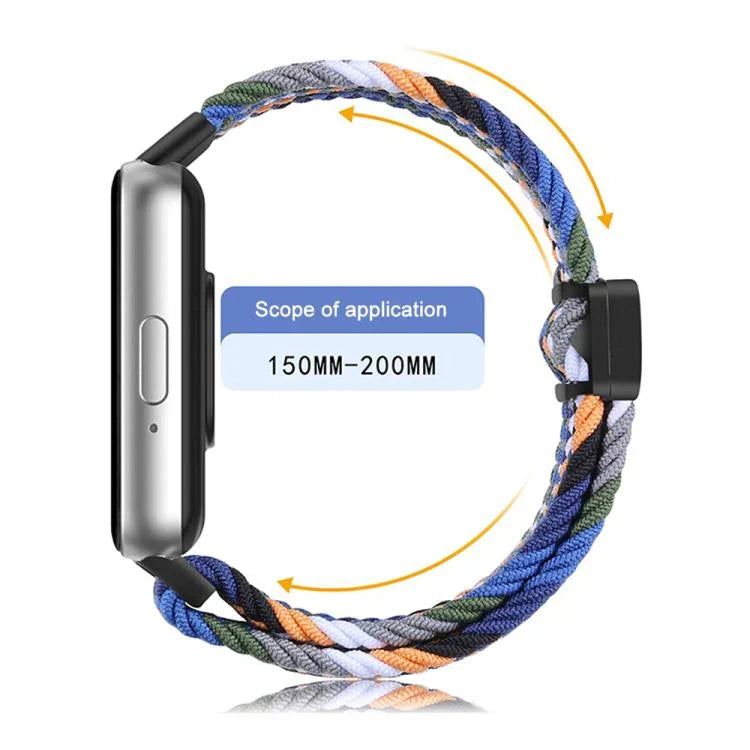 Dây đồng hồ nylon bện khóa từ tính xDfind, Dành cho Samsung Galaxy Fit 3