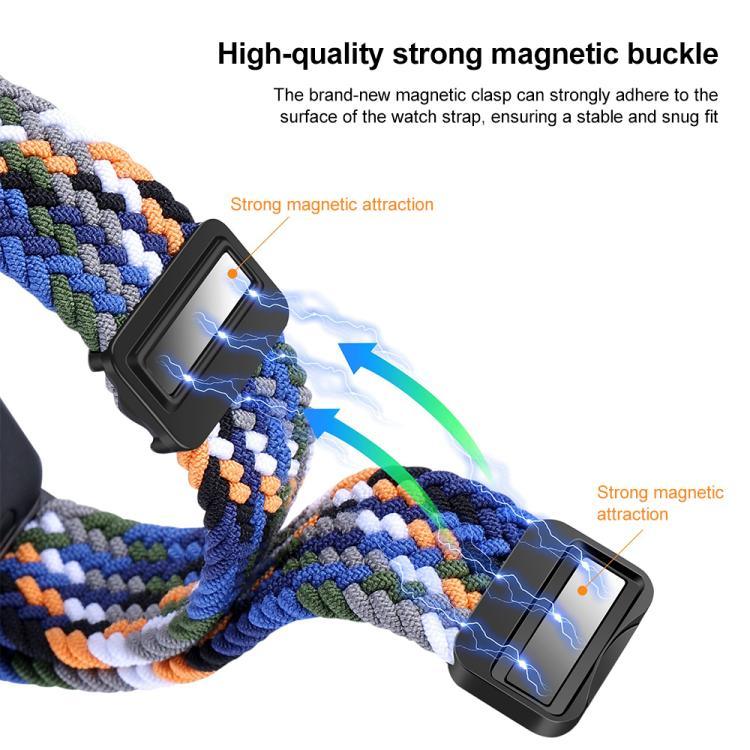 Dây đồng hồ nylon bện khóa từ tính xDfind, Dành cho Samsung Galaxy Fit 3