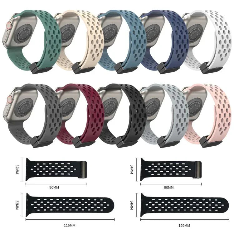 Dây Đeo Đồng Hồ Silicone Khóa Từ Tính xDfind, Dành Cho Apple Watch 42 / 44 / 45 / 46 / 49mm, Dành Cho Apple Watch 38 / 40 / 41 / S10 42mm