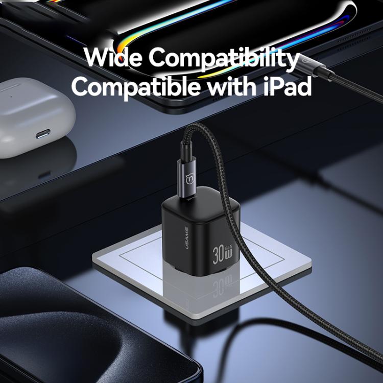 Sạc nhanh mini 30W GaN USB-C / Type-C USAMS CC262, phích cắm EU