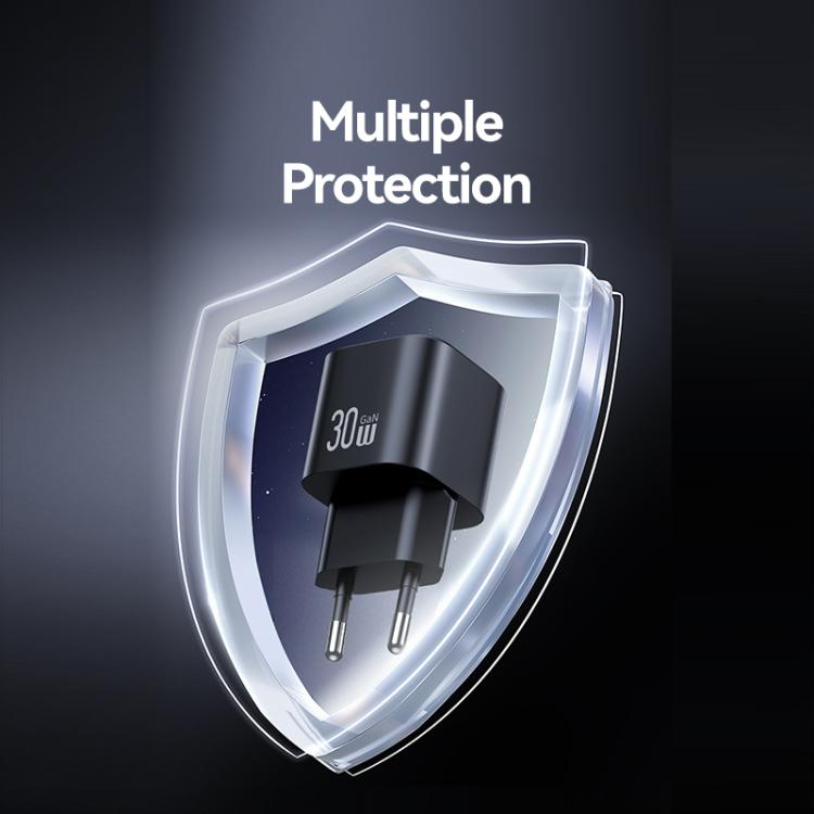 Sạc nhanh mini 30W GaN USB-C / Type-C USAMS CC262, phích cắm EU