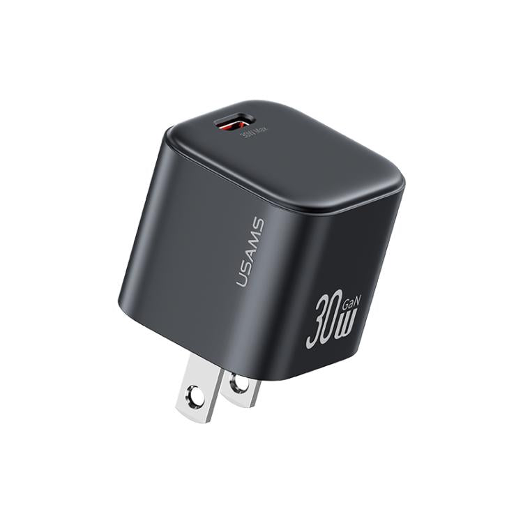 Sạc nhanh mini 30W GaN USB-C / Type-C USAMS CC269, phích cắm Mỹ