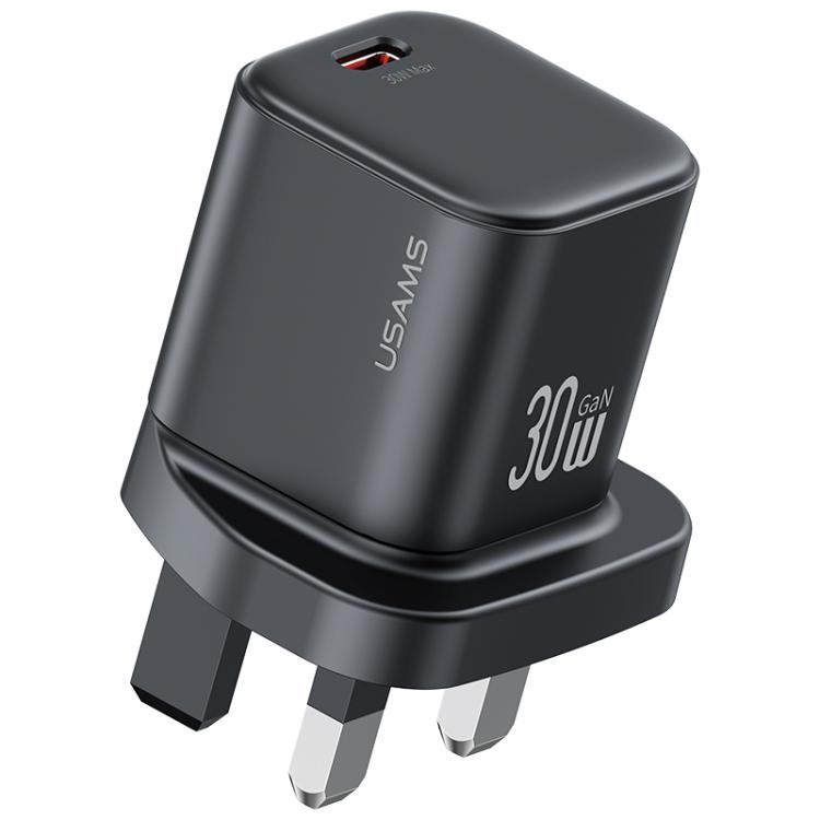 Sạc nhanh mini 30W GaN USB-C / Type-C USAMS CC276, phích cắm Anh