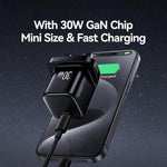 Sạc nhanh mini 30W GaN USB-C / Type-C USAMS CC276, phích cắm Anh