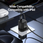 Sạc nhanh mini 30W GaN USB-C / Type-C USAMS CC276, phích cắm Anh