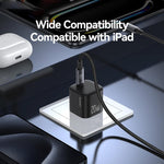 Sạc nhanh mini 20W GaN USB-C / Type-C USAMS CC267, phích cắm Mỹ
