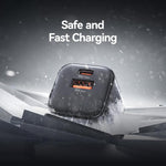 Sạc nhanh mini 30W GaN USB-C / Type-C và USB hai cổng USAMS CC270, phích cắm Mỹ