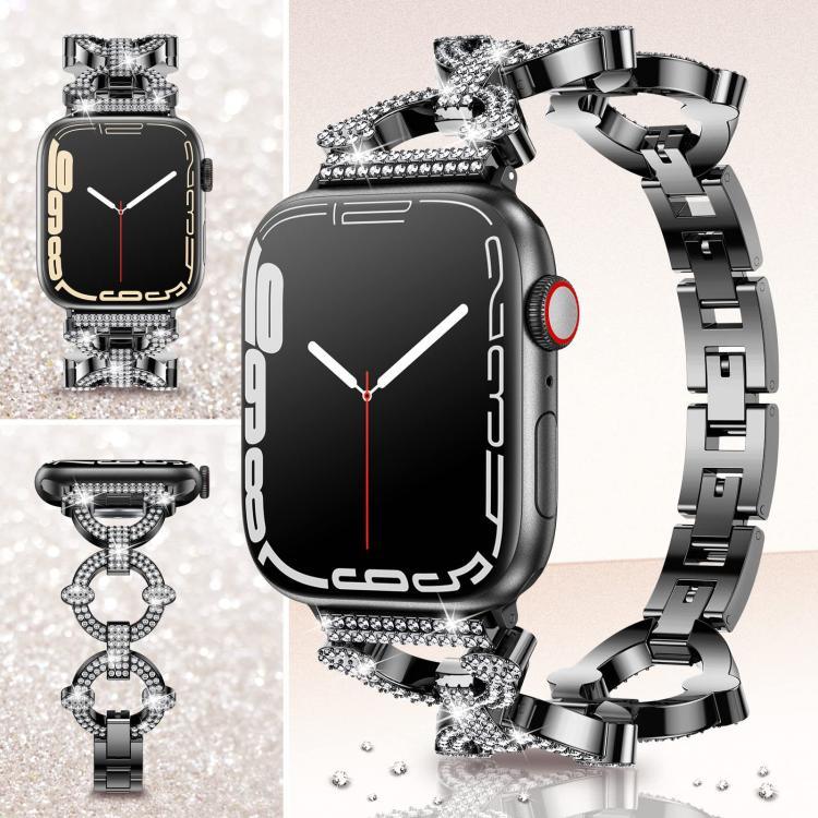 Dây Đeo Đồng Hồ Kim Loại Hình Kim Cương Hình O xDfind, Dành Cho Apple Watch 42 / 44 / 45 / 46 / 49mm, Dành Cho Apple Watch 38 / 40 / 41 / S10 42mm