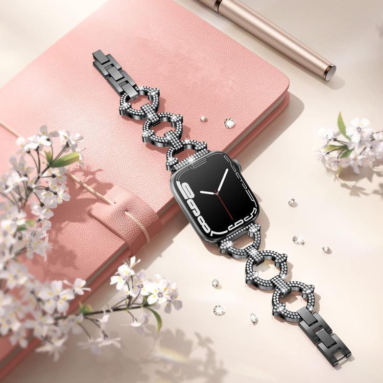 Dây Đeo Đồng Hồ Kim Loại Hình Kim Cương Hình O xDfind, Dành Cho Apple Watch 42 / 44 / 45 / 46 / 49mm, Dành Cho Apple Watch 38 / 40 / 41 / S10 42mm