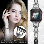 Dây Đeo Đồng Hồ Kim Loại Hình Kim Cương Hình Cánh Bướm xDfind, Dành Cho Apple Watch 42 / 44 / 45 / 46 / 49mm, Dành Cho Apple Watch 38 / 40 / 41 / S10 42mm
