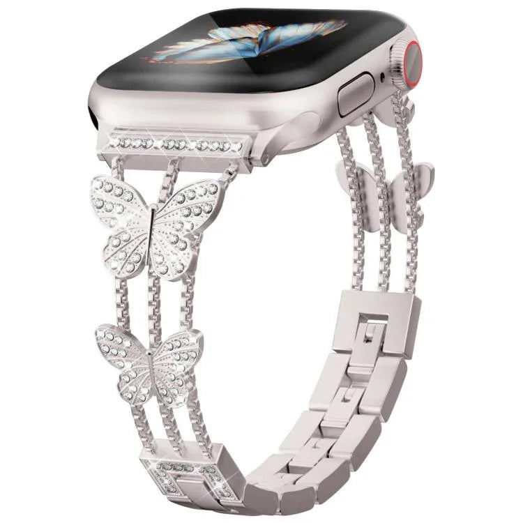 Dây Đeo Đồng Hồ Kim Loại Hình Kim Cương Hình Cánh Bướm xDfind, Dành Cho Apple Watch 42 / 44 / 45 / 46 / 49mm, Dành Cho Apple Watch 38 / 40 / 41 / S10 42mm