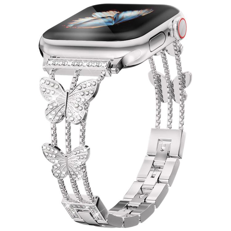 Dây Đeo Đồng Hồ Kim Loại Hình Kim Cương Hình Cánh Bướm xDfind, Dành Cho Apple Watch 42 / 44 / 45 / 46 / 49mm, Dành Cho Apple Watch 38 / 40 / 41 / S10 42mm