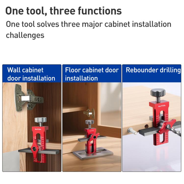 Dụng cụ định vị lắp cửa tủ đa năng RUITOOL có đế, không khoan, có khoan 10mm, có khoan 6/8/10mm