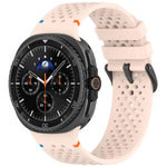 Dây đồng hồ silicone thoáng khí tổ ong khóa đen hợp kim xDfind, Dành cho Samsung Galaxy Watch8 / Watch8 Classic
