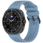 Dây đồng hồ silicone thoáng khí tổ ong khóa đen hợp kim xDfind, Dành cho Samsung Galaxy Watch8 / Watch8 Classic