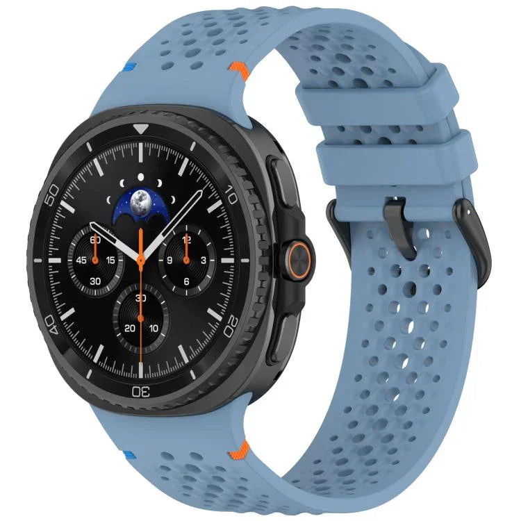 Dây đồng hồ silicone thoáng khí tổ ong khóa đen hợp kim xDfind, Dành cho Samsung Galaxy Watch8 / Watch8 Classic