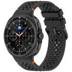 Dây đồng hồ silicone thoáng khí tổ ong khóa đen hợp kim xDfind, Dành cho Samsung Galaxy Watch8 / Watch8 Classic