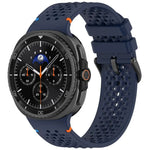 Dây đồng hồ silicone thoáng khí tổ ong khóa đen hợp kim xDfind, Dành cho Samsung Galaxy Watch8 / Watch8 Classic