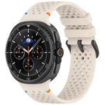 Dây đồng hồ silicone thoáng khí tổ ong khóa đen hợp kim xDfind, Dành cho Samsung Galaxy Watch8 / Watch8 Classic