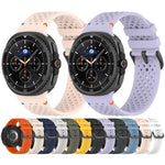 Dây đồng hồ silicone thoáng khí tổ ong khóa đen hợp kim xDfind, Dành cho Samsung Galaxy Watch8 / Watch8 Classic