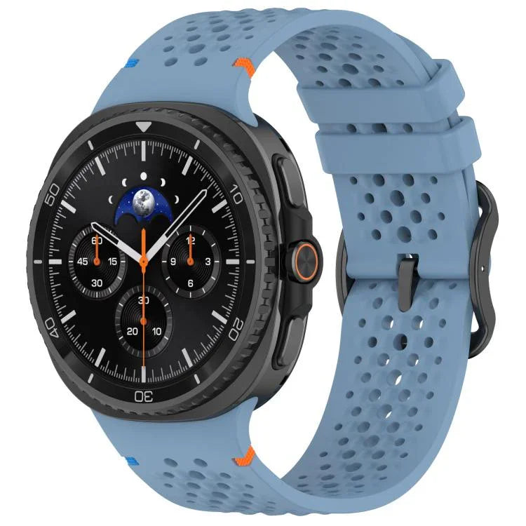 Dây đồng hồ silicone thoáng khí tổ ong khóa đen dạng thang xDfind, Dành cho Samsung Galaxy Watch8 / Watch8 Classic