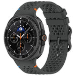 Dây đồng hồ silicone thoáng khí tổ ong khóa đen dạng thang xDfind, Dành cho Samsung Galaxy Watch8 / Watch8 Classic
