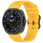 Dây đồng hồ silicone thoáng khí tổ ong khóa đen dạng thang xDfind, Dành cho Samsung Galaxy Watch8 / Watch8 Classic