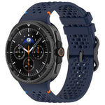 Dây đồng hồ silicone thoáng khí tổ ong khóa đen dạng thang xDfind, Dành cho Samsung Galaxy Watch8 / Watch8 Classic