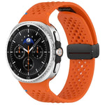 Dây đồng hồ silicone thoáng khí tổ ong khóa đen từ tính xDfind, Dành cho Samsung Galaxy Watch8 / Watch8 Classic