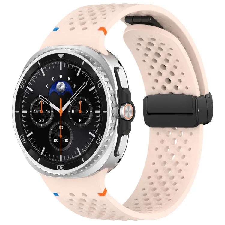 Dây đồng hồ silicone thoáng khí tổ ong khóa đen từ tính xDfind, Dành cho Samsung Galaxy Watch8 / Watch8 Classic