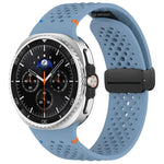 Dây đồng hồ silicone thoáng khí tổ ong khóa đen từ tính xDfind, Dành cho Samsung Galaxy Watch8 / Watch8 Classic