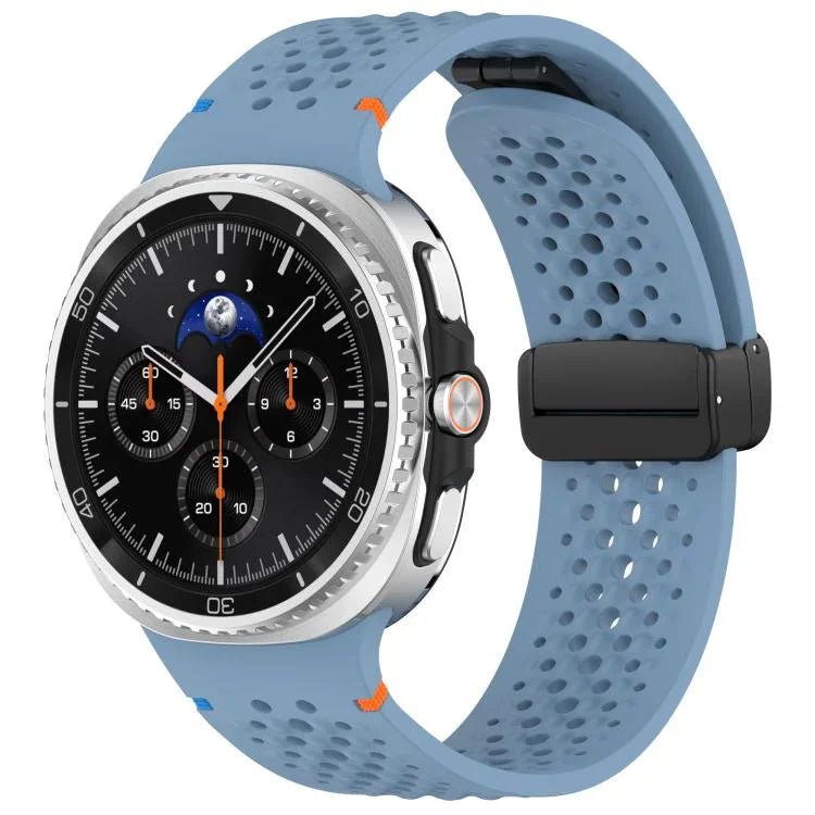 Dây đồng hồ silicone thoáng khí tổ ong khóa đen từ tính xDfind, Dành cho Samsung Galaxy Watch8 / Watch8 Classic
