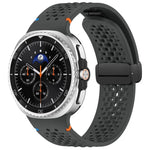 Dây đồng hồ silicone thoáng khí tổ ong khóa đen từ tính xDfind, Dành cho Samsung Galaxy Watch8 / Watch8 Classic
