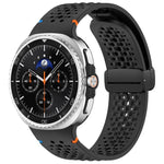 Dây đồng hồ silicone thoáng khí tổ ong khóa đen từ tính xDfind, Dành cho Samsung Galaxy Watch8 / Watch8 Classic